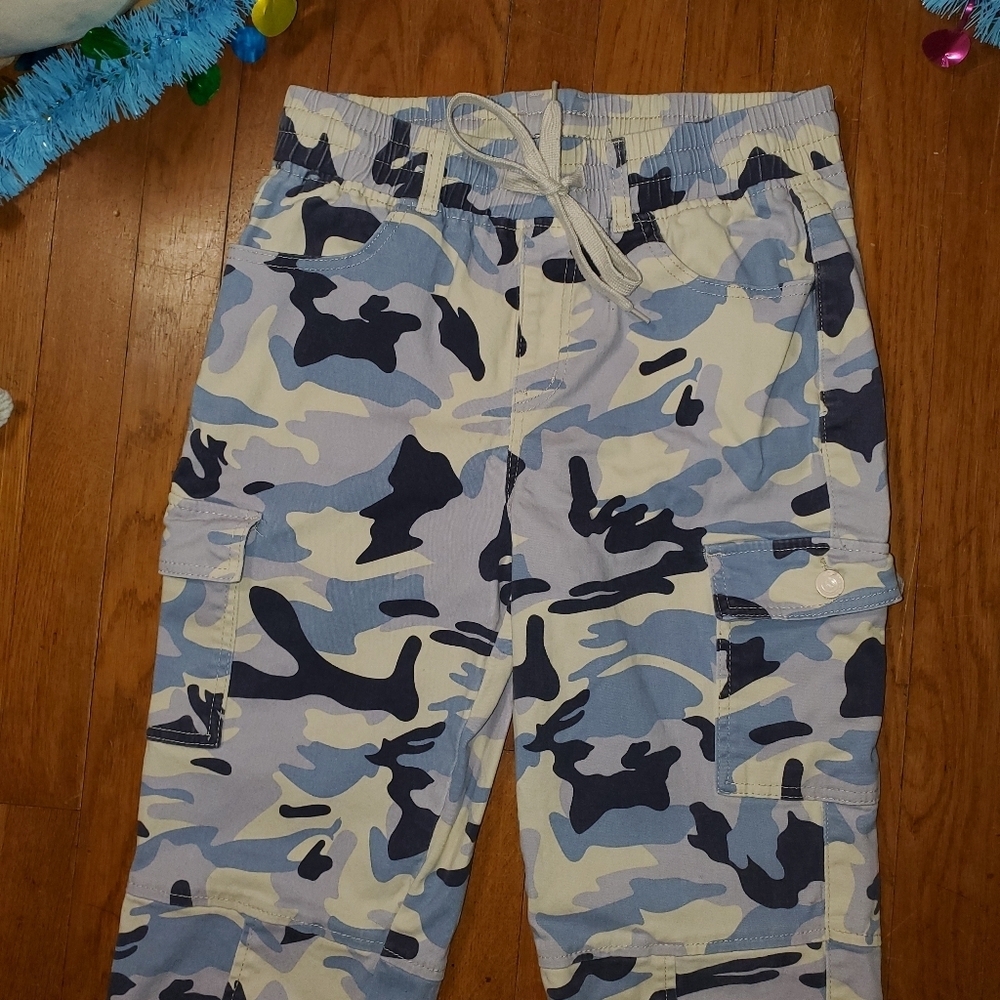 Monkey Ride Jeans Blue Camouflage Cargo Joggers - Picture 6 of 13